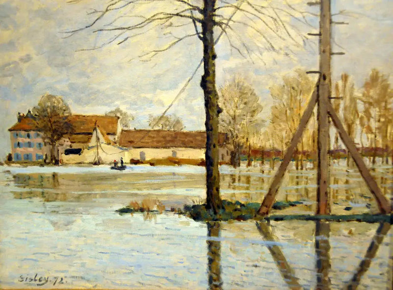 Il Bac dell'isola della Loge, inondazione - Alfred Sisley