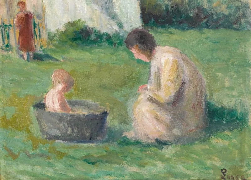 Il bagno del bambino - Maximilien Luce