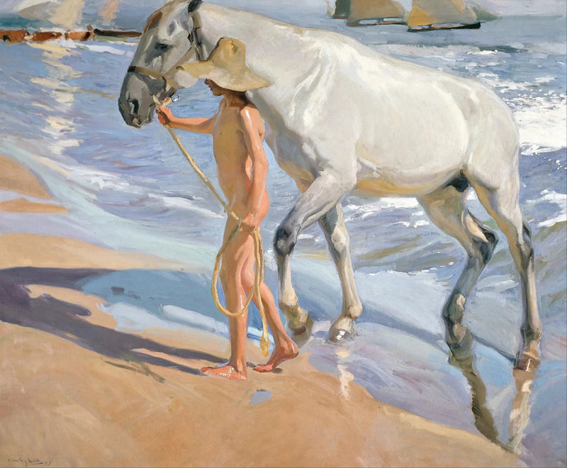 Il Bagno del cavallo - Joaquín Sorolla