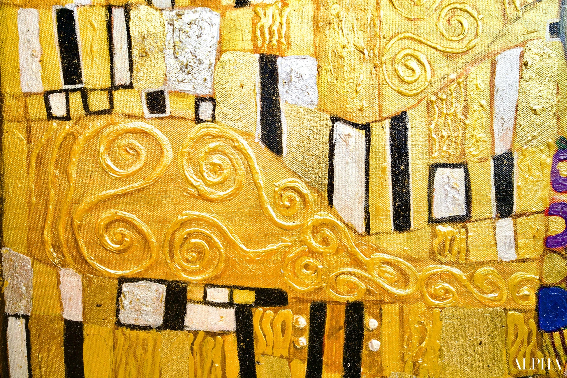 Il Bacio Reimmaginato da Master Apollon | 200 x 200 cm Riproduzioni di quadri a olio