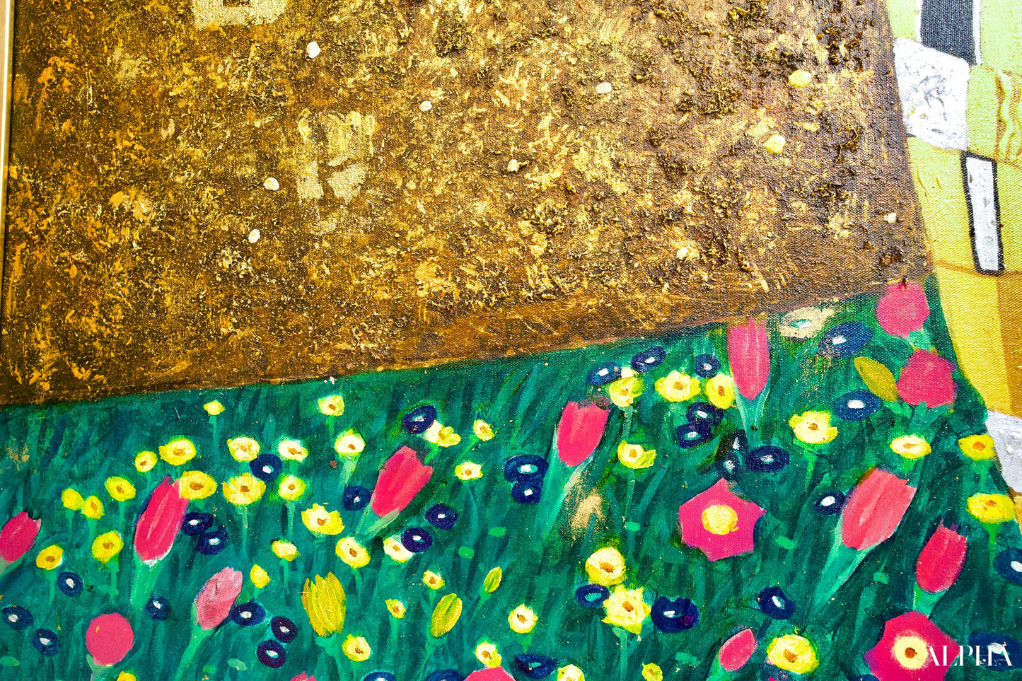 Il Bacio Reimmaginato da Master Apollon | 200 x 200 cm Riproduzioni di quadri a olio