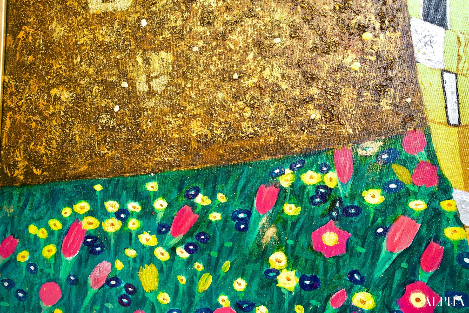 Il Bacio Reimmaginato da Master Apollon | 200 x 200 cm Riproduzioni di quadri a olio