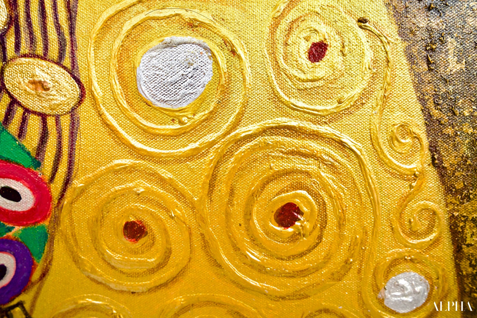 Il Bacio Reimmaginato da Master Apollon | 200 x 200 cm Riproduzioni di quadri a olio