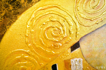 Il Bacio Reimmaginato da Master Apollon | 200 x 200 cm Riproduzioni di quadri a olio
