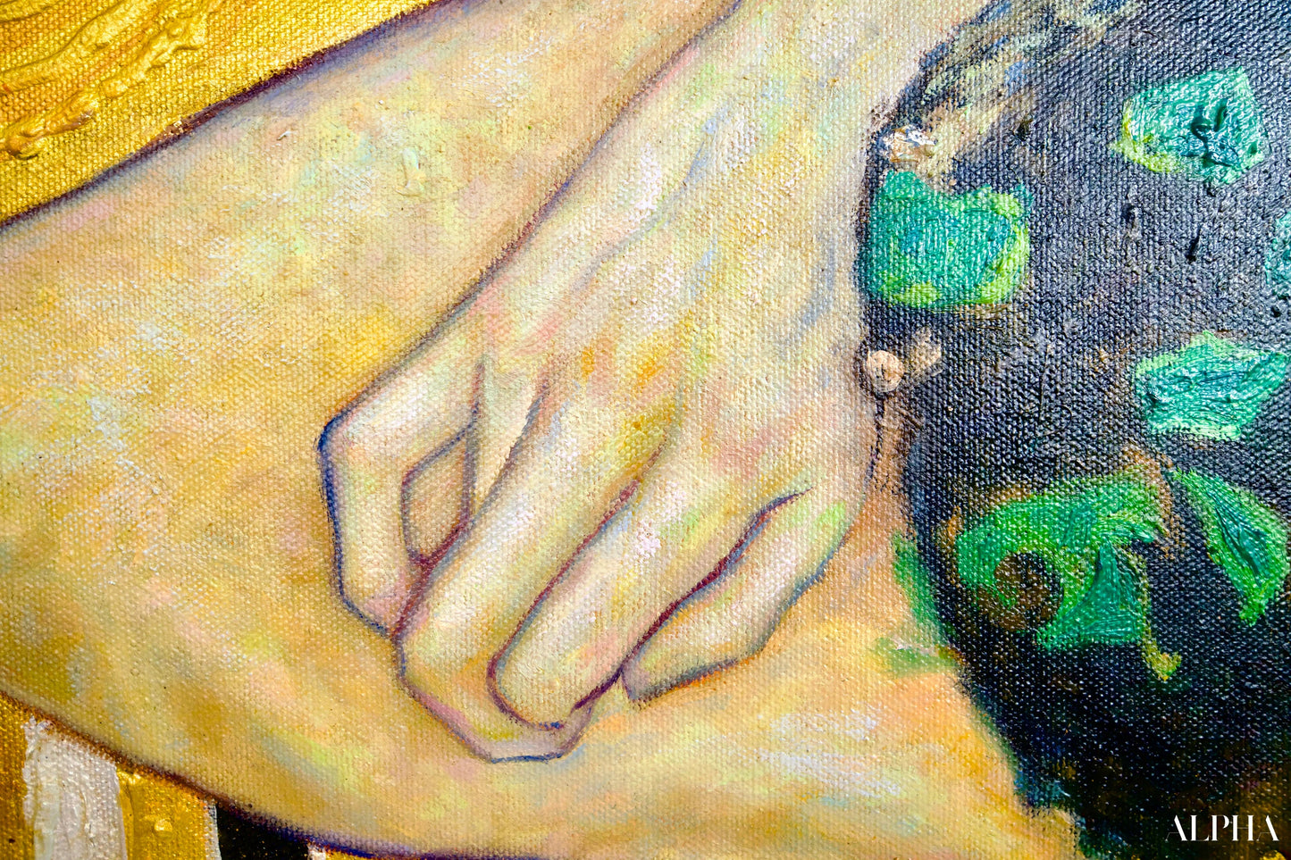 Il Bacio Reimmaginato da Master Apollon | 200 x 200 cm Riproduzioni di quadri a olio