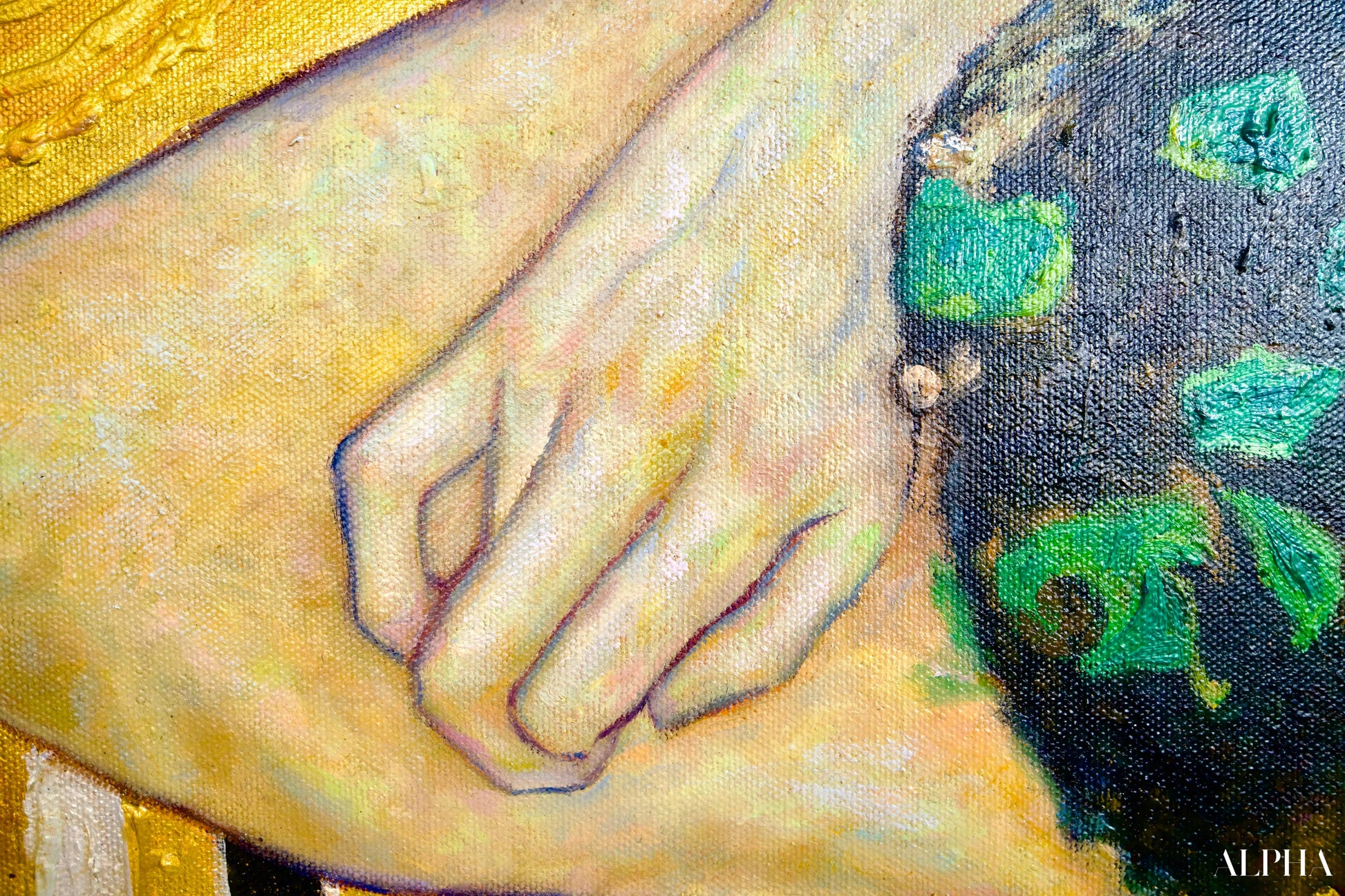 Il Bacio Reimmaginato da Master Apollon | 200 x 200 cm Riproduzioni di quadri a olio