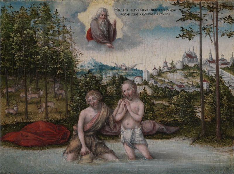 Il battesimo di Cristo - Lucas Cranach il Vecchio