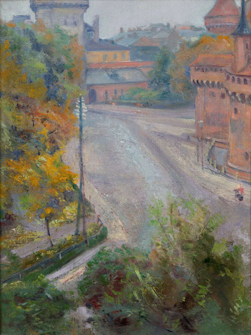 Il Barbacane e la via Floriažska Vista dalla via Zacisze - Stanisžaw Wyspiažski