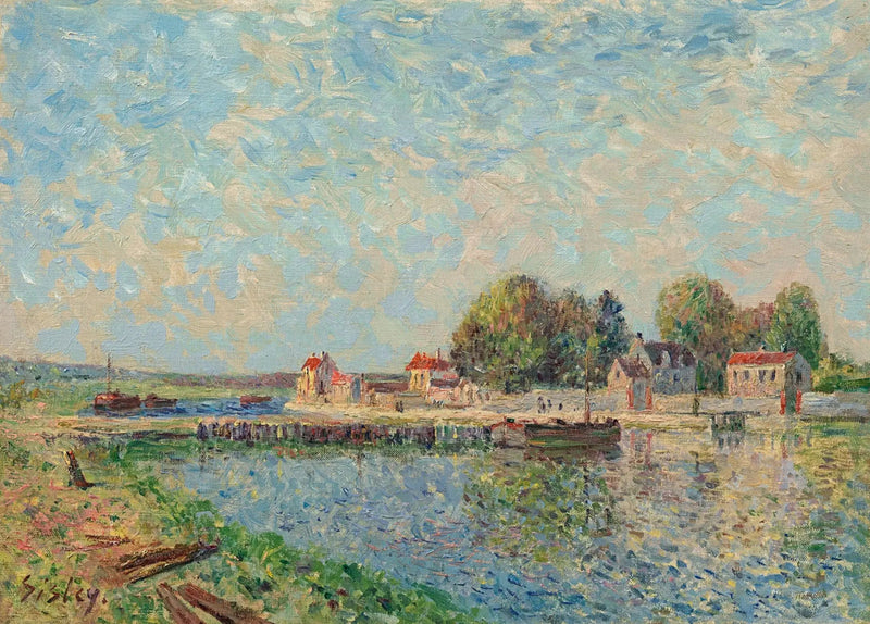 La diga a Saint-Mammès, canale del Loing - Alfred Sisley