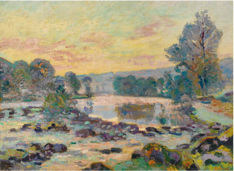 Le barrage de Génétin, Crozant - Armand Guillaumin image 1 reproduction artisanale de tableau
