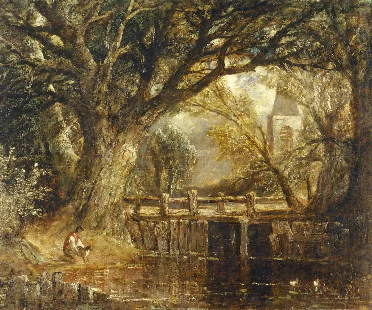 Le barrage - John Constable image 1 reproduction artisanale de tableau