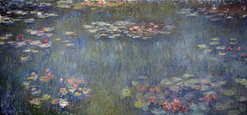 Il Bacino delle ninfee, riflessi verdi - Claude Monet