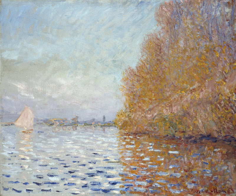 Il Bacino di Argenteuil con una Vela - Claude Monet