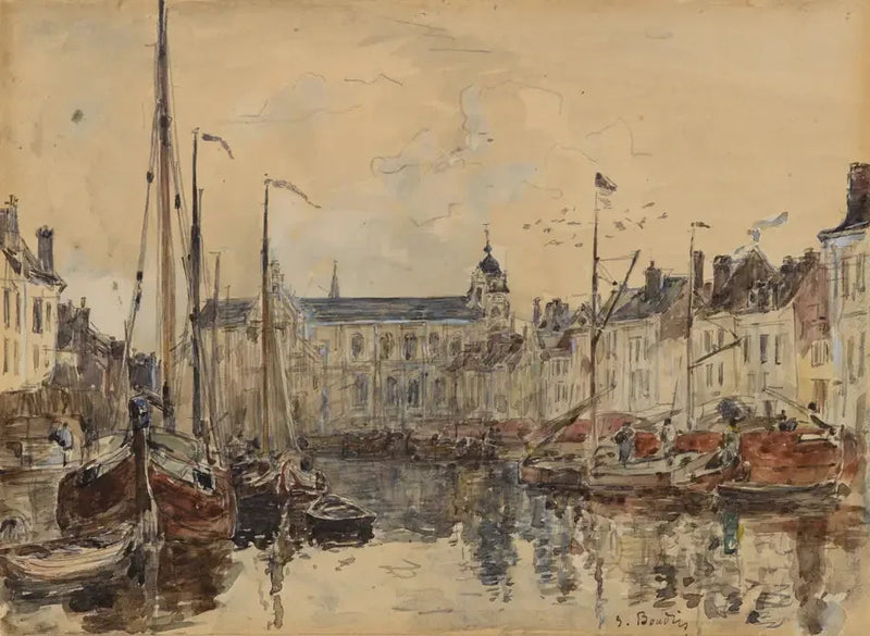 Il Bacino del commercio a Bruxelles - Eugène Boudin