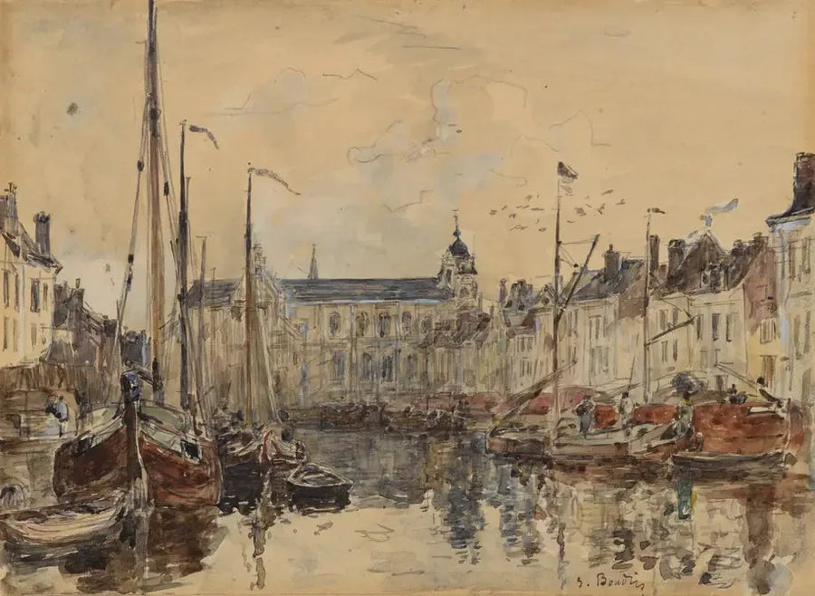 Il Bacino del commercio a Bruxelles - Eugène Boudin