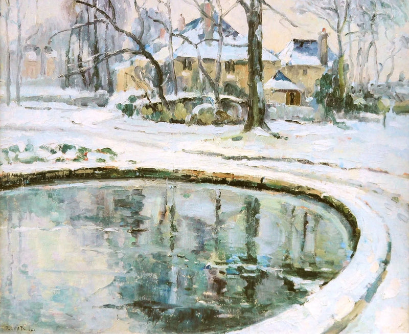 Il bacino, neve - Robert Antoine Pinchon