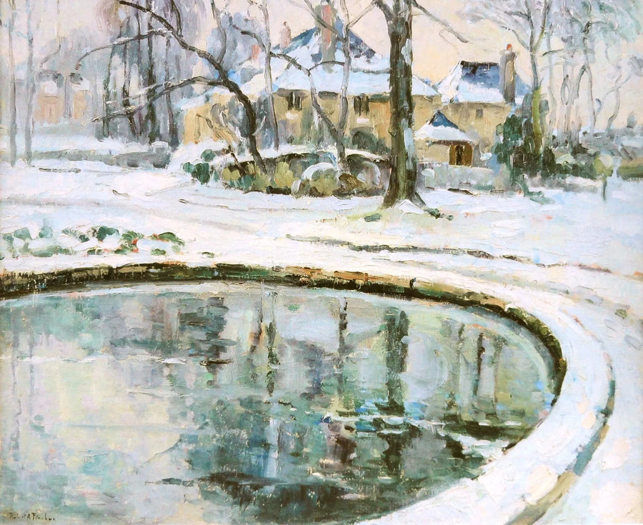 Il bacino, neve - Robert Antoine Pinchon