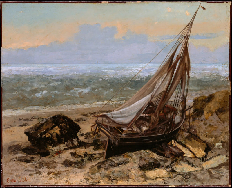 La Barca da pesca - Gustave Courbet