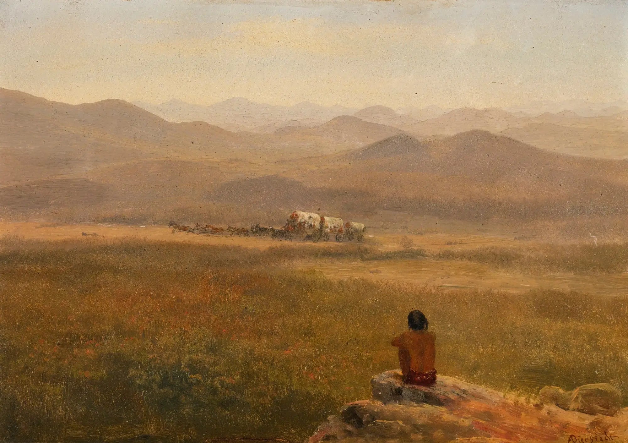 Le belvédère - Albert Bierstadt image 1 copie peinte à la main à l’huile