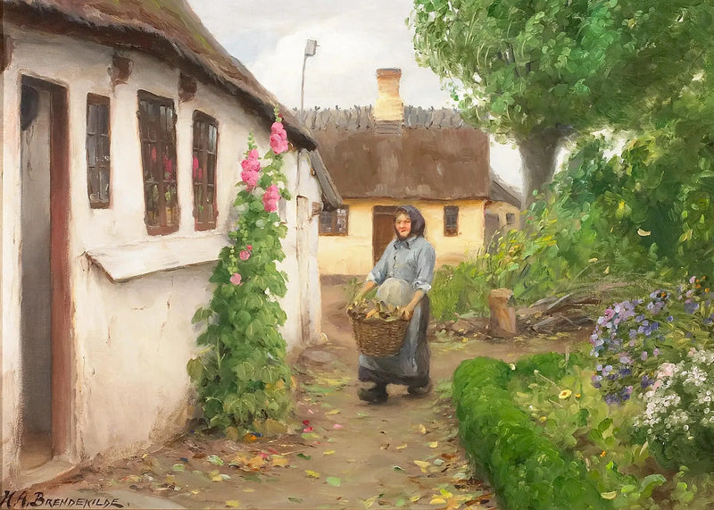 Il legno da ardere è trasportato fino a casa. - H. A. Brendekilde
