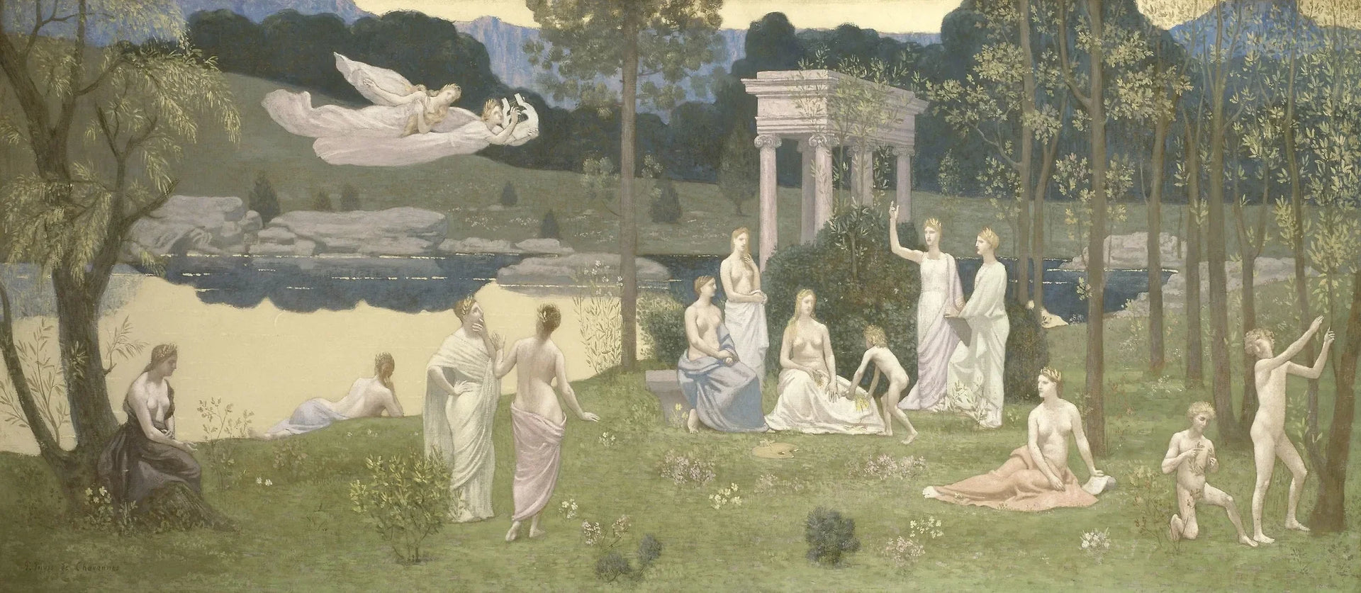 Le Bois sacré cher aux arts et aux muses - Pierre Puvis de Chavannes image 1 copie de tableau peinte à la main