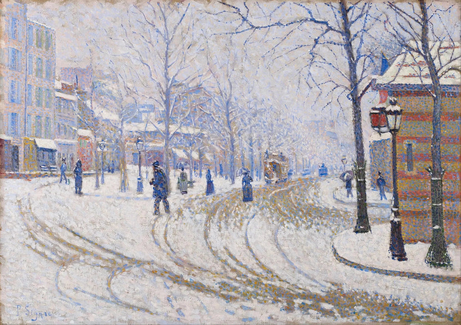 Il boulevard de Clichy, la neve - Paul Signac