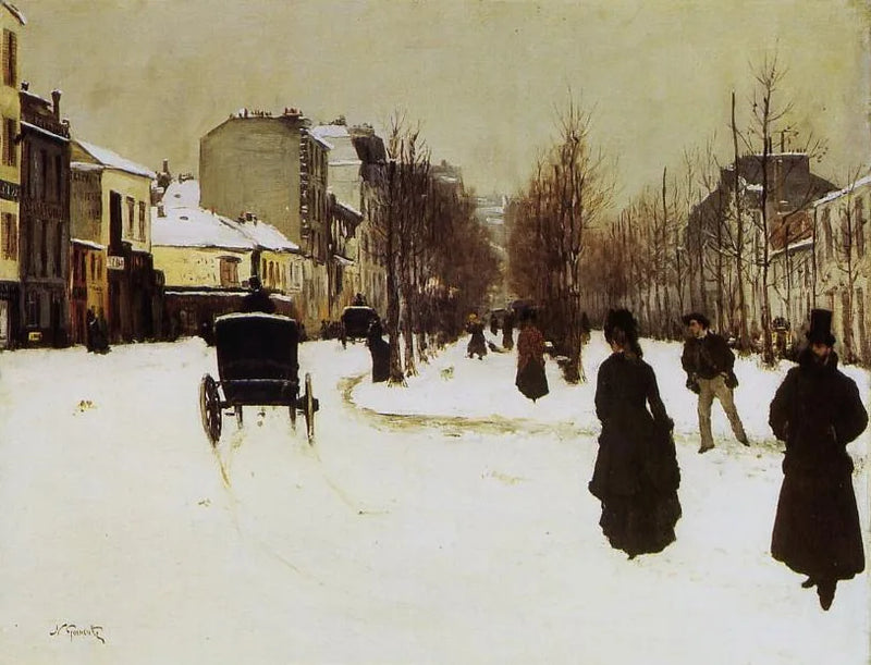 Il Boulevard de Clichy par temps de neige - Norbert Gœneutte