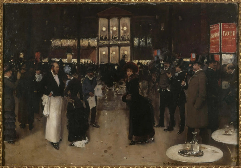 Il boulevard Montmartre, la nuit, devant le théâtre des Variétés - Jean Béroud