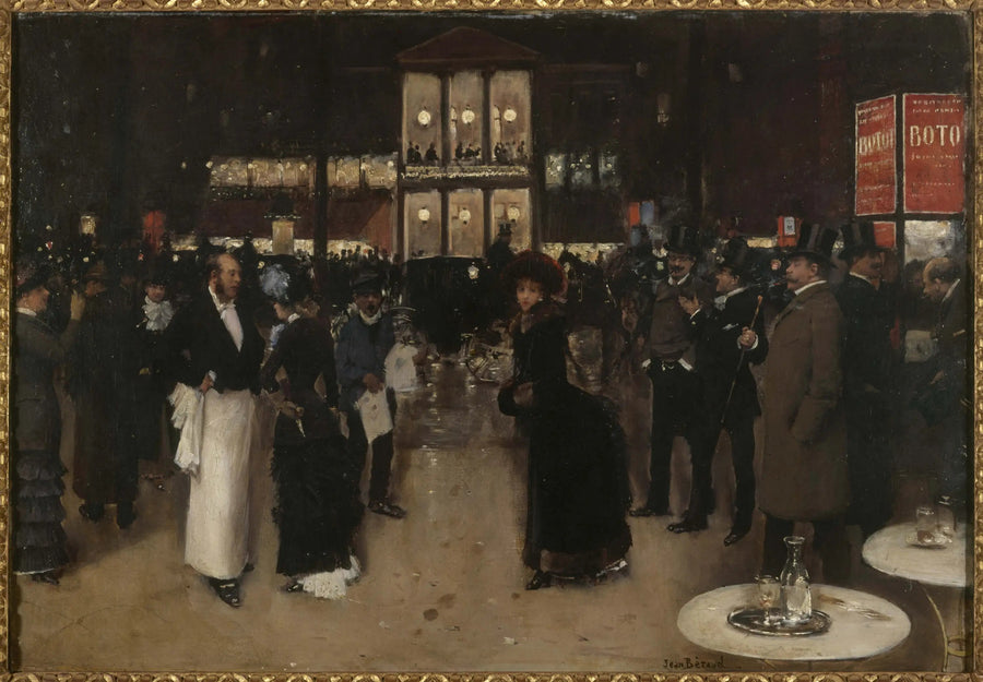 Il boulevard Montmartre, la nuit, devant le théâtre des Variétés - Jean Béroud