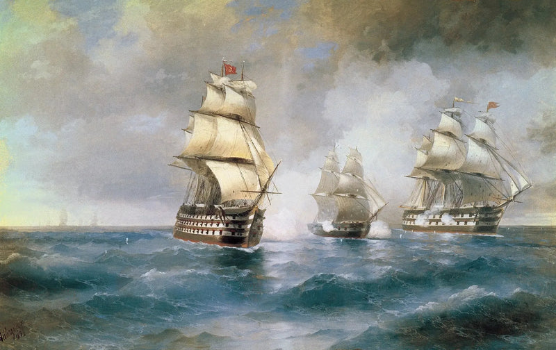 Il Brick « Mercure » attaccato da due navi turche - Ivan Aïvazovski