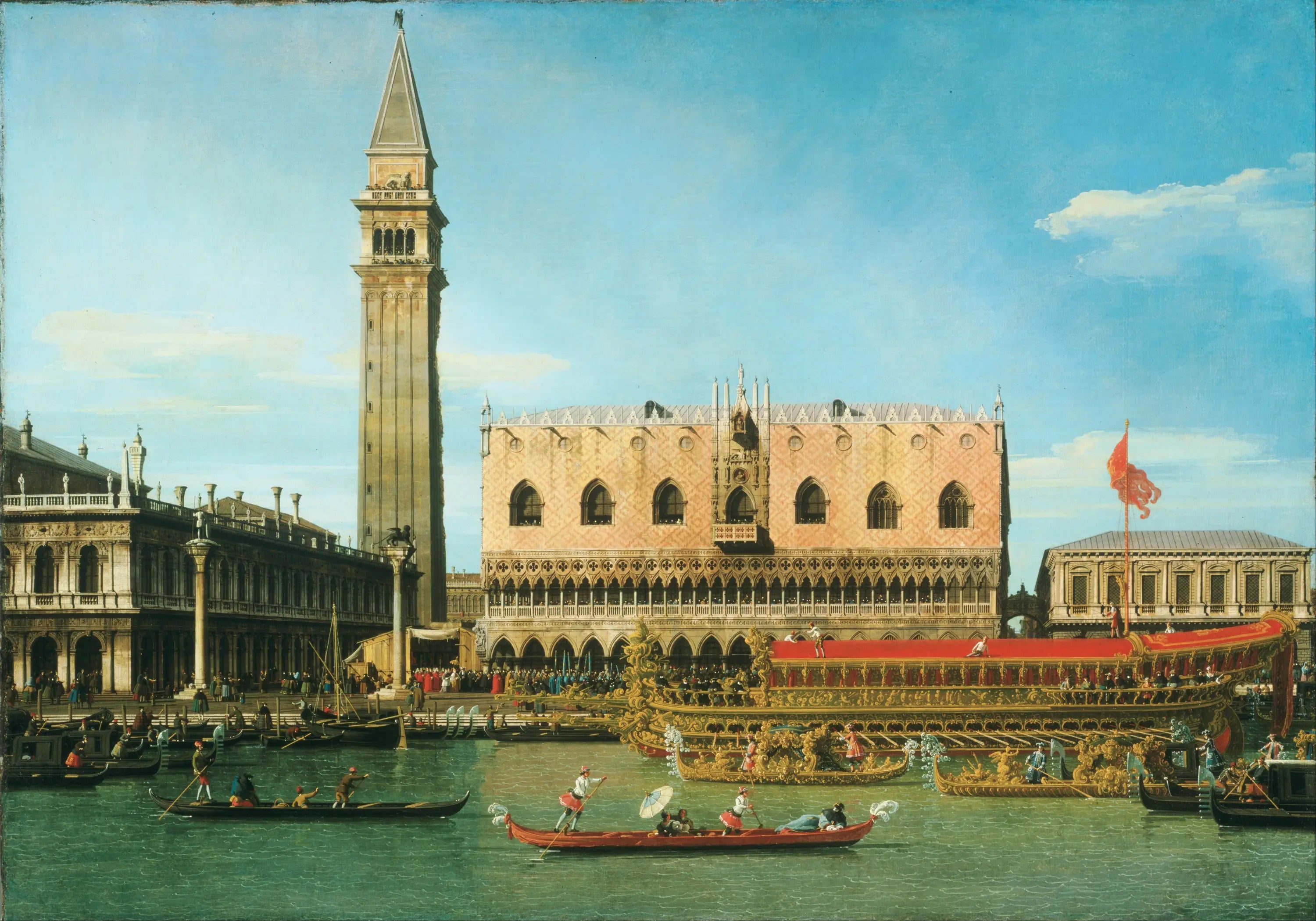 Le Bucentaure au Môle le jour de l’Ascension - Canaletto - Alpha Reproduction