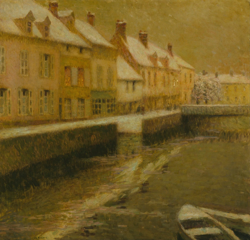 Il Canale a Bruges, Inverno - Henri Le Sidaner
