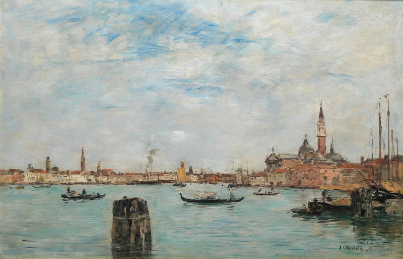 Il canale della Giudecca e San Giorgio Maggiore, Venezia - Eugène Boudin