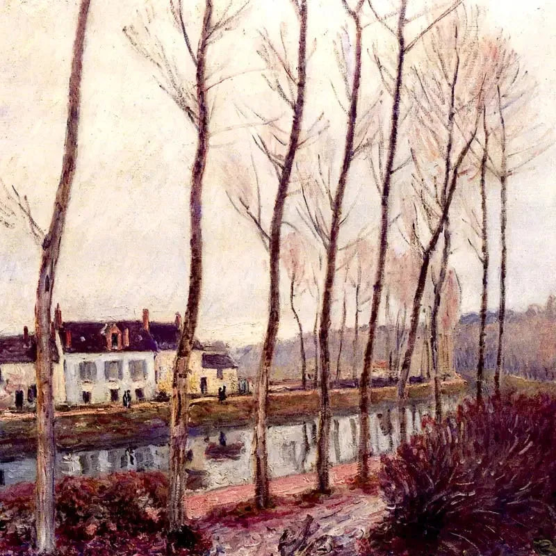 Il canale del Loing in inverno - Alfred Sisley