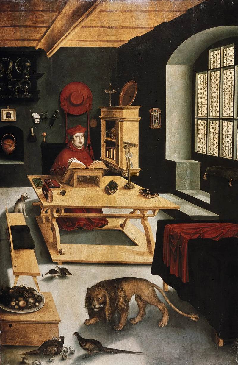 Il cardinale Albrecht von Brandenburg, arcivescovo di Magonza, rappresentato come san Gerolamo nel suo studio - Lucas Cranach il Vecchio