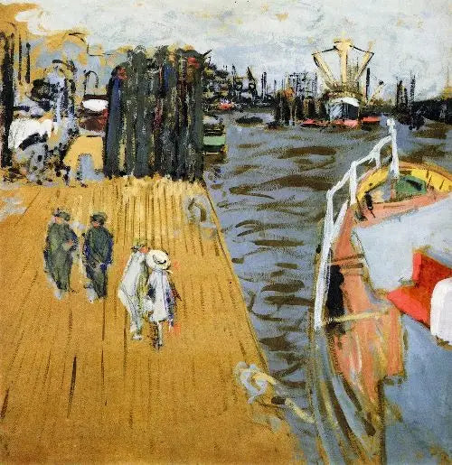 Il carico in banchina, Amburgo - Édouard Vuillard