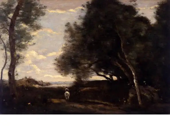 Il cavaliere all'orizzonte del bosco - Jean-Baptiste Camille Corot