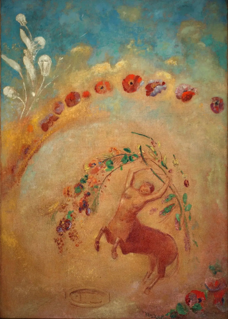 Il Centauro ai papaveri - Odilon Redon