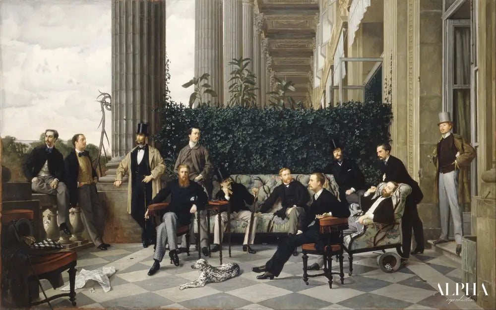 Le Cercle de la rue Royale - James Tissot - Reproductions de tableaux et peintures haut de gamme