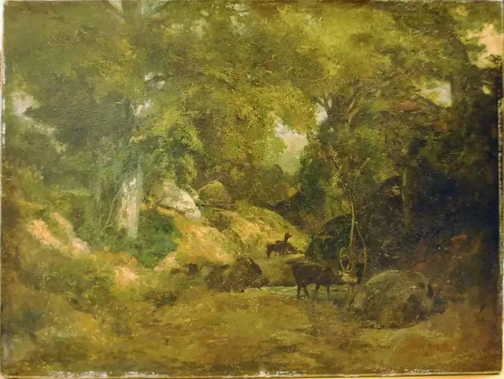 Il cervo nella foresta - Gustave Courbet