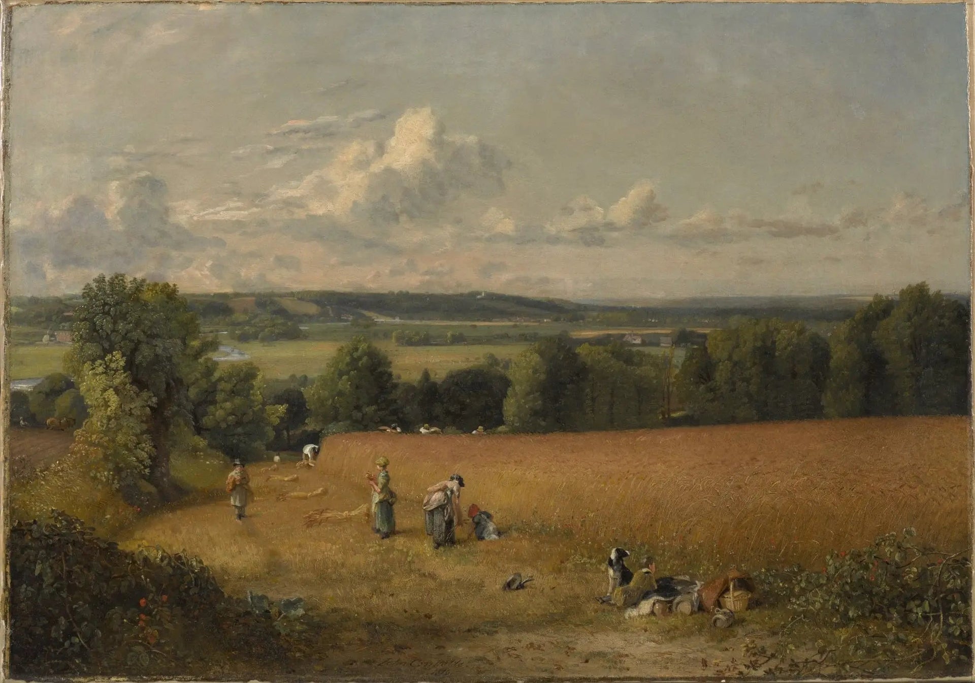 Le champ de blé - John Constable image 1 reproduction artisanale de tableau