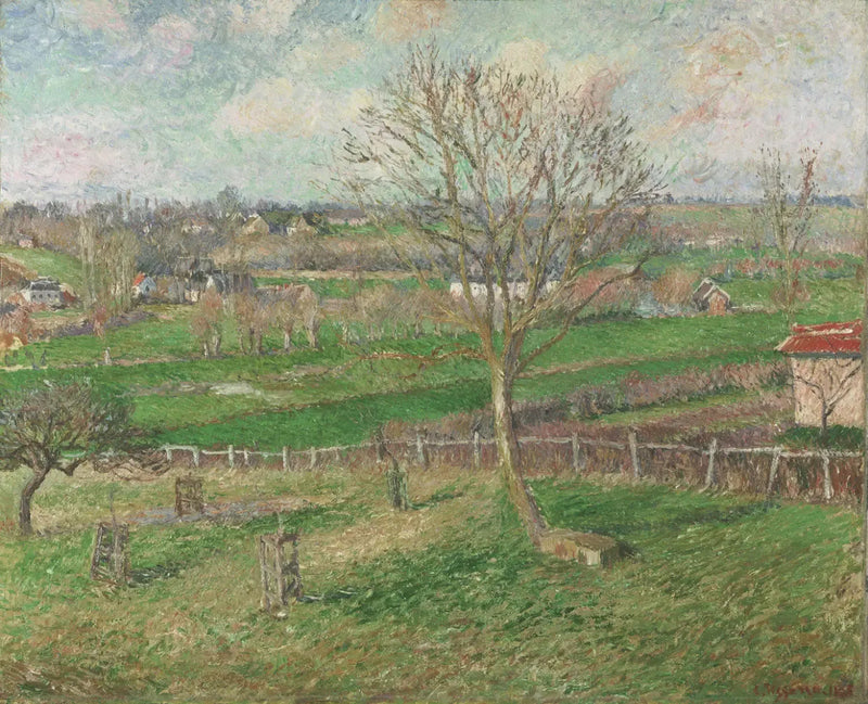 Il Campo e il Grande Nocciolo in inverno, Eragny - Camille Pissarro