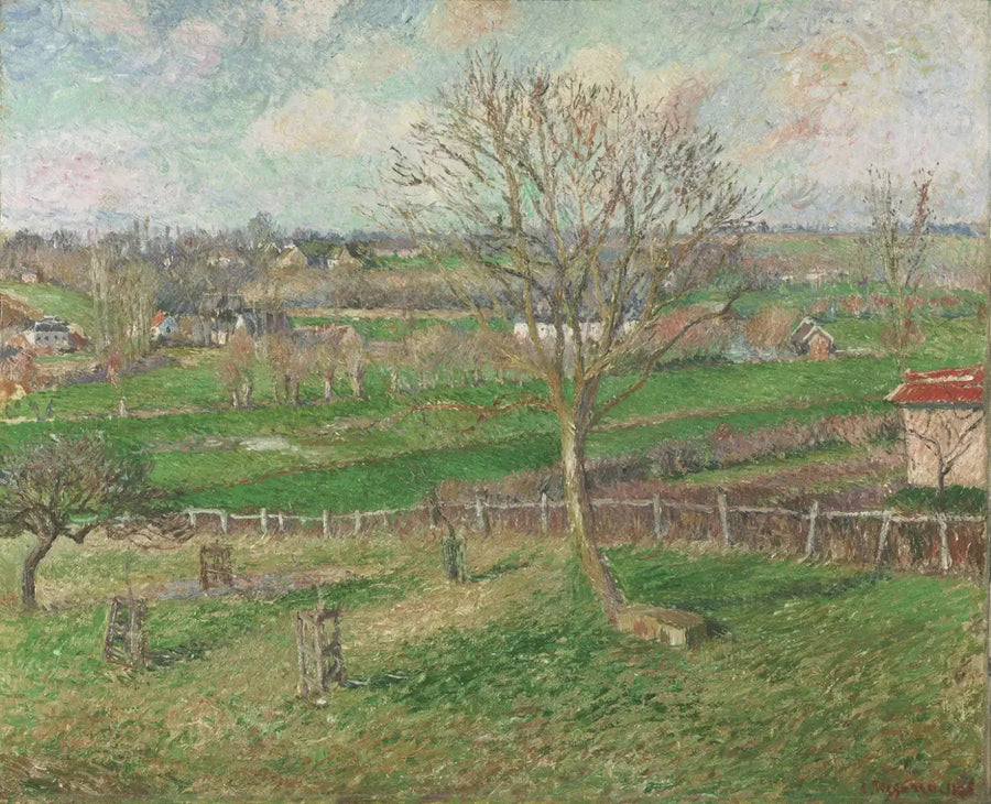 Il Campo e il Grande Nocciolo in inverno, Eragny - Camille Pissarro