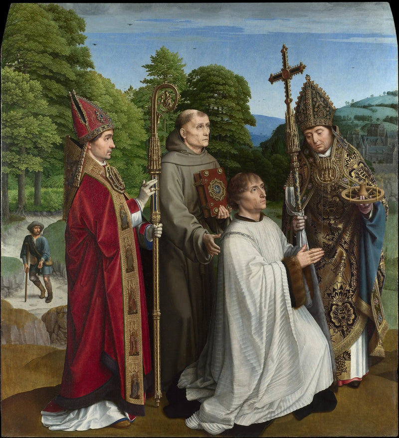 Il canonico Bernardijn Salviati e tre santi - Gérard David