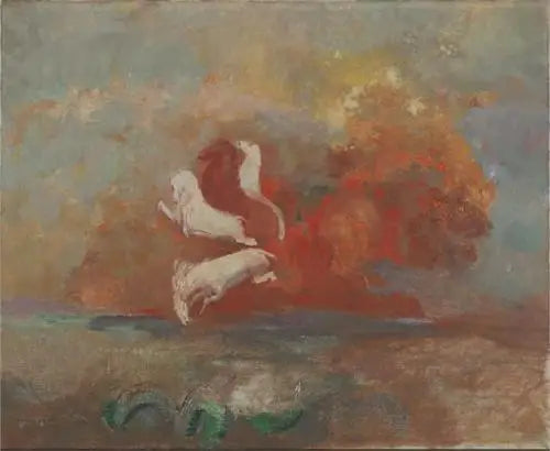 Le Char d'Apollon - Odilon Redon image 1 copie peinte à la main à l’huile