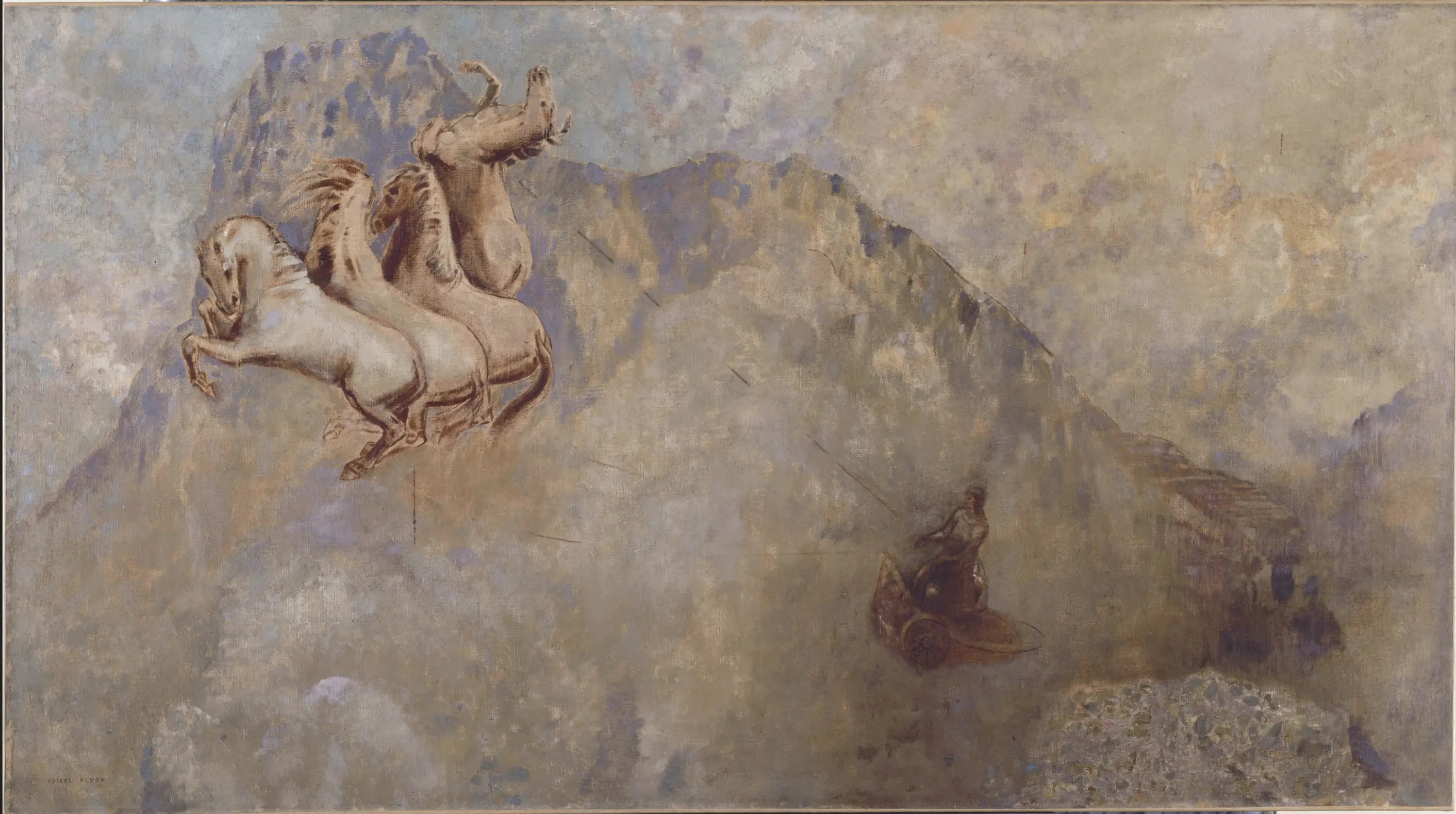 Le char du Soleil - Odilon Redon image 1 copie de tableau peinte à la main