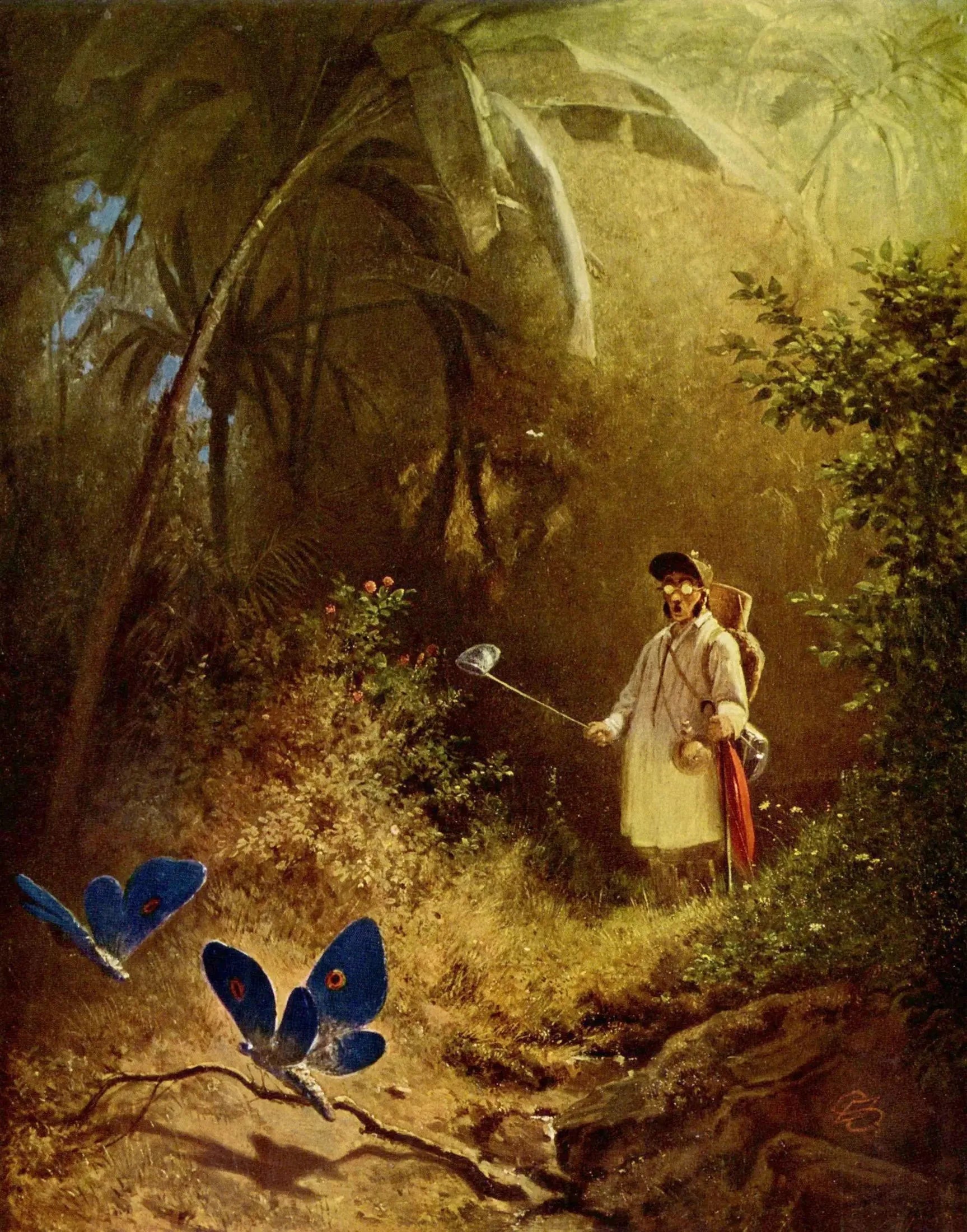 Le Chasseur de papillon - Carl Spitzweg image 1 tableau peint à l’huile sur toile