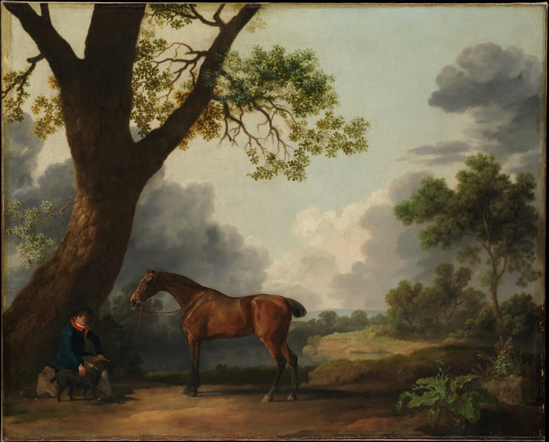 Il cacciatore del terzo duca di Dorset con un groom e un cane - George Stubbs