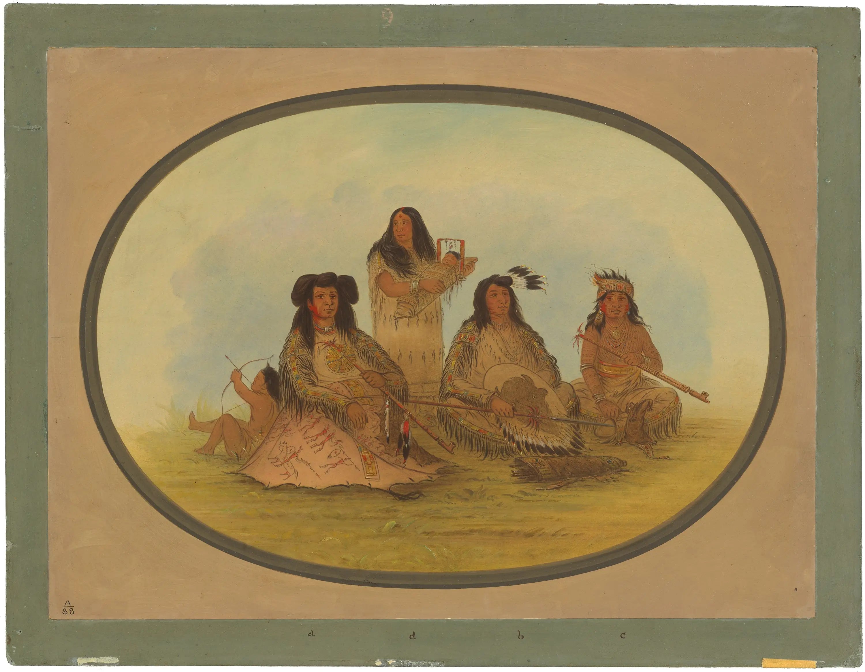 Le chef sioux avec plusieurs Indiens - George Catlin - Alpha Reproduction