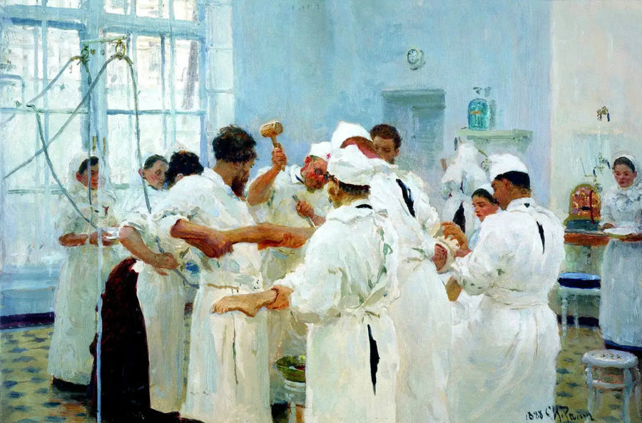 Il chirurgo E. V. Pavlov in sala operatoria - Ilya Repin